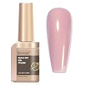 Glitter Gel Nail Polish, Light Pink Jelly Shimmer Gel Polish