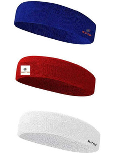 glitter head band head band blue red white