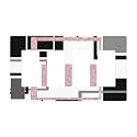 Glitter Pink Grey W hite Geomtric 4 Gang Quad Rocker/GFCI/Decorator Light Switch Cover Plate Decorative Electric Quadruple Faceplate Switchplate Screwless