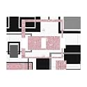 Glitter Pink Grey W hite Geomtric 3 Gang Electrical Outlet Light Switch Cover Decorative Triple Toggle Wall Plate Electric Faceplate Switch Face Plate