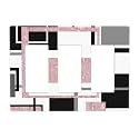 Glitter Pink Grey W hite Geomtric 3 Gang Triple Rocker/Decorator Light Switch Wall Plate Cover Decorative GFCI Electrical Faceplate Switchplate Dimmer