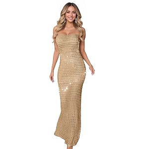Womens Sparkly Rhinestone Dress Long Prom Dresses