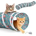Glittme S-Shape Cat Tunnel, Foldable Cat Tunnels for Indoor Cats