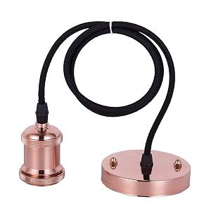 glitz retro vintage hanging holder for filament bulb pack of 6 rose gold