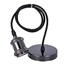 Glitz Retro Vintage Hanging Holder For Filament bulb (Pack of 6, Black Nickel)