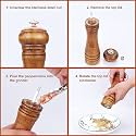 Traditional Wooden Salt & Pepper Grinder, Mixer, Mill, Manual Shaker, Spice Storage Ceramic Crusher, Mill with Adjustable Coarseness Setting Best Kitchen Tools - 8 inch