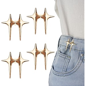 glnrm adjustable waist buckle for loose jeans pants pearl detachable instant jeans button pins waist tightener set make the waist fit for skirt pants robe