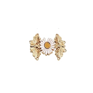 glnrm adjustable waist buckle for loose jeans pants pearl detachable instant jeans button pins waist tightener set make the waist fit for skirt pants robe 1 pcs golden flower pin