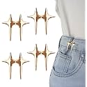 GLNRM Adjustable Waist Buckle for Loose Jeans Pants, Pearl Detachable Instant Jeans Button Pins Waist Tightener Set, Make The Waist Fit for Skirt Pants Robe