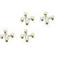 Adjustable Waist Buckle for Loose Jeans Pants, Pearl Detachable Instant Jeans Button Pins Waist Tightener Set, Make The Waist Fit for Skirt Pants Robe (4pcs, Golden)