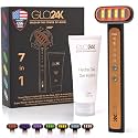 GLO24K 7 Colour LED Facial Wand & Hydra Gel Set for Face, Neck & Eyes