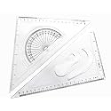 Global Art Transparent Triangle Ruler Set Square 8 X 10 Pack Of 2