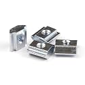 Global T Nut M8 Threaded Pre Assembly T-Nut for 40x40 Aluminum Extrusions/Aluminum Profile (Qty: 25 pcs) (silver, M8)