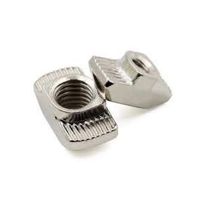 m4 t nut hammer head nut nickel plated for 2020 aluminium slotted profile - 10 pcs