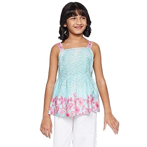 global desi girl girl39s regular t-shirt ss22gkr362tprl_powder blue 5-6 yrs