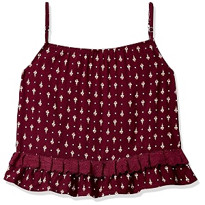 global desi girl girl39s flared tunic shirt r805tpry_brown 13-14 yrs