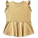 Global Desi Girl Girl's Slim Tunic Shirt (R018TPRO_Beige 3-4 Yrs)