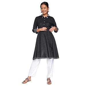 global desi Womens Polyester Solid Regular Shirt