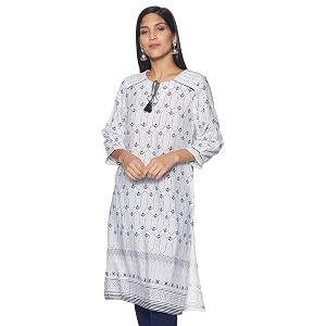 global desi Womens Rayon Regular Kurta