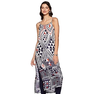 global desi Womens Square Neck Printed Kurta