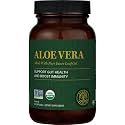 Global Healing Aloe Vera Bio-Active Organic Leaf Supplement - 200x Concentrate Formula with Highest Concentration of Acemannan - Aloin-Free - Gut Health & Immune Support - 60 Capsules