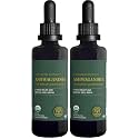 Global Healing Center - Organic Ashwagandha Supplements Drops - KSM-66 Ashwagandha Extra Strength for Men & Women, Helps Promote Relief from Stress, Mood Support, Organic (2 Fl Oz) (Pack of 2)