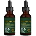 Global Healing Center - Vitamin B12 5000 mcg, Organic Sublingual Liquid Drops | 3-in-1 Methylcobalamin, Adenosylcobalamin, Hydroxo Blend, 1 Fl Oz (2-Pack)