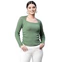 Global Republic Knit Regular Fit Round Neck Full Sleeves Pullover for Women