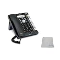 Global Teck Bundle w/Vtech VSP726-4 SIP Account Office Desk Phone - VoIP, PoE, HD Wideband Audio, 4-Lines, Speakerphone, 2-Port Ethernet with Microfiber Cleaning Cloth