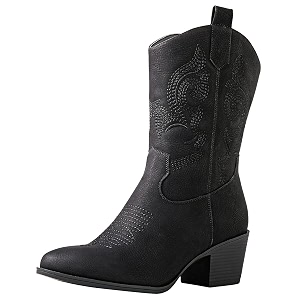 GLOBALWIN Cowboy Boots for Women Mid-Calf Western