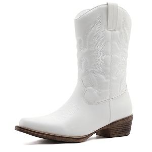 GLOBALWIN Cowboy Boots for Women Mid-Calf Western