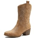 GLOBALWIN Cowboy Boots for Women Mid-Calf Western