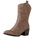 GLOBALWIN Cowboy Boots for Women Mid-Calf Western