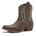 GLOBALWIN Cowboy Boots For Women Short Ankle