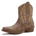 GLOBALWIN Cowboy Boots For Women Short Ankle