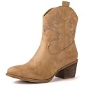 GLOBALWIN Cowboy Boots For Women Short Ankle