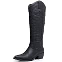 GLOBALWIN Women39s Knee High Cowboy Boots Brown