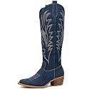 GLOBALWIN Women39s Knee High Cowboy Boots Brown