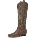 GLOBALWIN Women39s Knee High Cowboy Boots Brown