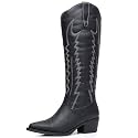 GLOBALWIN Women39s Knee High Cowboy Boots Brown