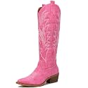 GLOBALWIN Women39s Knee High Cowboy Boots Brown