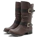 GLOBALWIN Women39s Mid Calf Moto Boots With