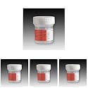 Globe Scientific 6518FL Pre-Filled Click Close Container, 20mL, PP, Filled with 10mL of 10% Neutral Buffered Formalin, Attached Hazard Label, Pack of 384