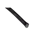 GLOBOMOTIVE Nylon Braided Cable Sleeve - Wire Management Sleeve for Cable Protection, USB Cable Power Cord Audio Video Cable (Diameter: 1 inch, 50 Feet)