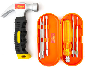 globus 303-heavy duty hammer stubby  mini claw hammers and screw driver set6 in box globus curved claw hammer