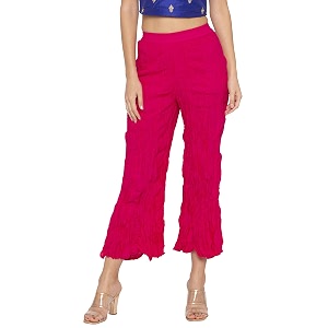 Globus Women Casual Loose Fit Cropped Parallel