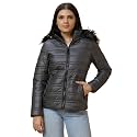 Globus Women Copper Solid Hooded Casual Puffer