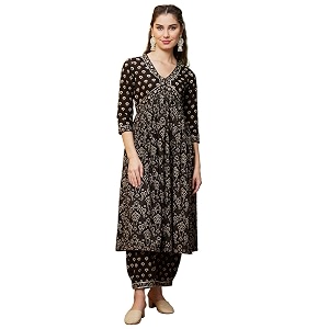 Globus Women Kurta Set 3640961001 Brown S