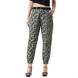 Globus Women Lavender Camo Printed Mid-Rise Regular