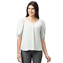 Globus Women White Solid Sleeveless Top